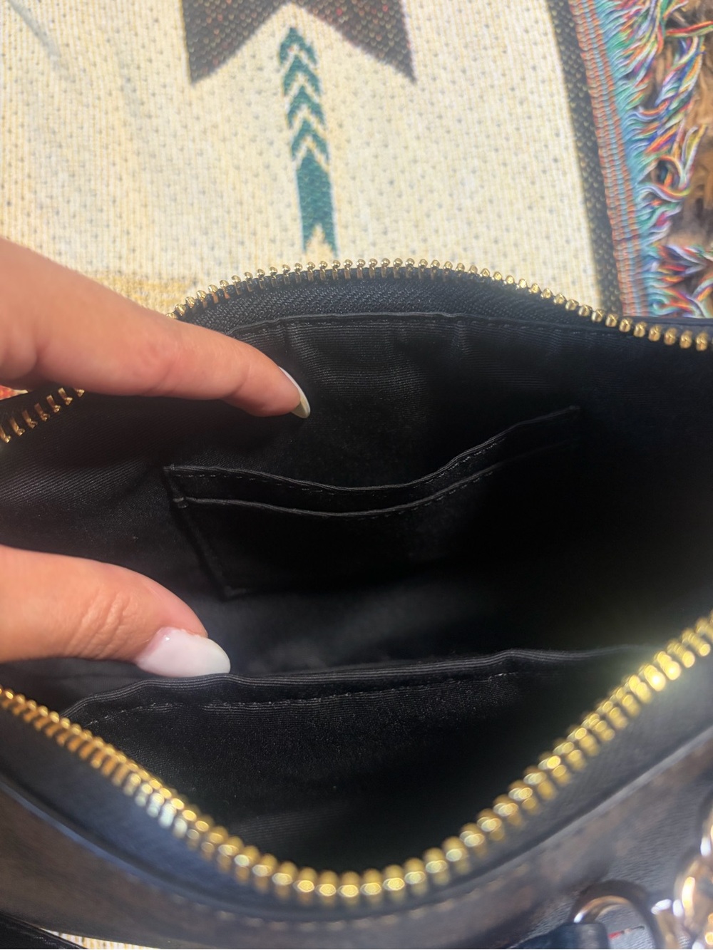 Coach Dark Brown Signature Chain Shoulder Bag with Gold Hardware - Picture 9 of 9
